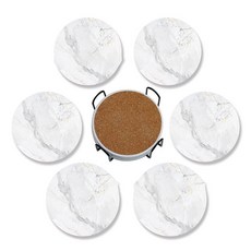 YB COMPANY 珪藻土杯墊 6入 + 收納盒套組, Y002