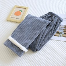 마켓에이 여성용 화이트라인 극세사 수면바지