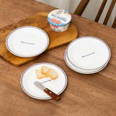 한국도자기 레떼드파리 접시 17cm, B, 4개, 접시 4p