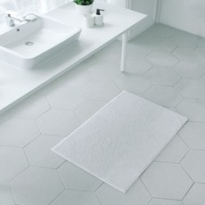 sina&somo 絨毛浴室腳踏墊, 白色的