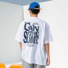 앨빈클로 남녀공용 GAIN THE SUMMIT 오버핏 통기성 반팔 티셔츠 AST3952