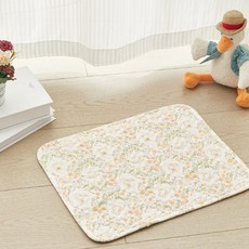 데이소이 고양이 러블리 캐릭터 디자인 방석매트, 13 오렌지 플라워, 1개