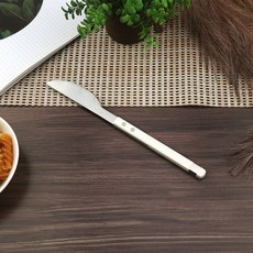 Bogen 方形Solenne餐具奶油刀, 1個, 白色