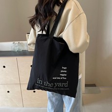 Chichills Soleil 簡約防水英文字母刺繡日常環保購物袋 11741