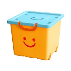 BONOHOUSE 粉彩混合移動快樂盒 44L, 1個, 黃色+藍色（蓋子）