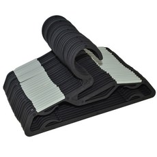 防滑衣架, 黑色+灰色, 30個