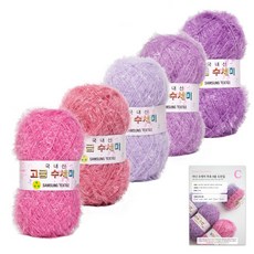 Yarna 高級豆沙包造型菜瓜布 80g x 5入 + 圖案C款8種組合, N6婚禮粉, 1個