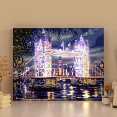 ARTJOY DIY LED 畫布款鑽石畫 40 x 50 cm, 1個, 傍晚的橋