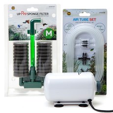 UP Korea UP PRO海綿過濾器 M+2孔打氣機 DS-9003+連接管配件氣管組, 1套, 3W