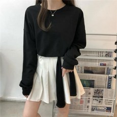 Goodif 女款層次感蝴蝶結短版長袖衛衣