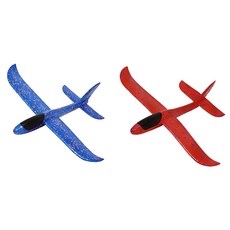 趣味家 飛天滑翔機 玩具 2件組, 1組, 紅色+藍色