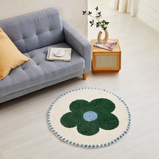모던하우스 터프팅 그린플라워 러그