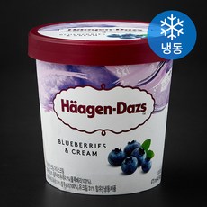 하겐다즈 블루베리 앤 크림 아이스크림 (냉동), 1개, 1개입, 473ml