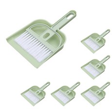 파라다이소 깔끔함을 나누세요 미니 빗자루 쓰레받기 세트, 6세트, 그린