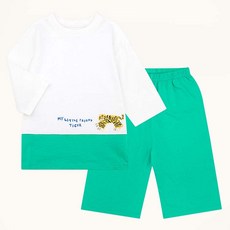 mollimelli friends 兒童Molly Tiger七分袖家居服套裝
