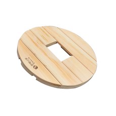 HealingLife 攜帶式多功能扁柏木圓形花盆架, 混色