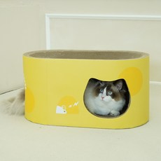 레드퍼피 고양이 네코야 케이크 스크래쳐 하우스, 치즈 옐로우, 1개