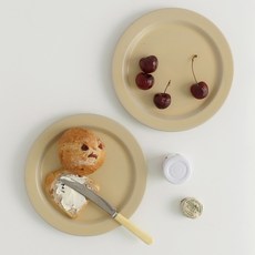 로코리빙 바이림 원형 접시 소, 소프트옐로우, 2개