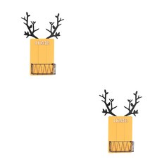 樹枝造型室內裝飾壁掛收納架 YT_RA1144 2入, 黃色