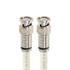 솔탑 국산 BNC to BNC 5C 압착 방수 TV 동축 케이블 화이트, SOLTOP-549, 1개