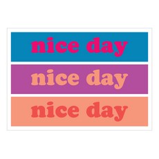 長方形Nice Day禮物包裝裝飾貼紙 3入, 混色, 70個
