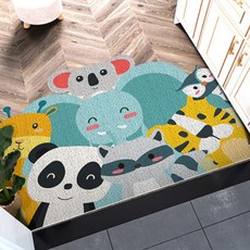 더플로우 리빙 플로우 애니멀 코일 현관매트 60 x 90 cm, B동물원, 1개