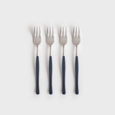 니코트 국내산 Satin 컬러 티포크, 블루블랙, 4개