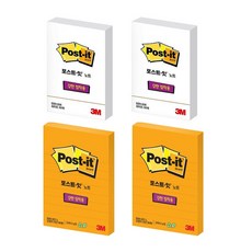 3M Post-it 利貼 強力黏著便條紙 656 2入 + 環保系列便條紙 657 2入 套組, 橘色 + 白色, 1套, 360張