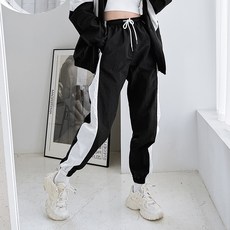 BBAE BBAE 女款鬆緊帶拼色運動褲