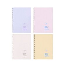 morning glory 數學練習本2分隔左翻4種組, 粉色+黃色+象牙白+紫色, 1組