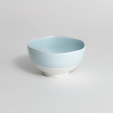 yido DOZAGI Yoon 飯碗, 天藍色 + 白色, 1個
