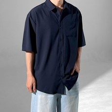 JHSTYLE 男士冰絲防皺彈性涼感Y恤短袖襯衫 TBCROK606