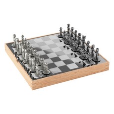 UMBRA Buddy 小人西洋棋套組, 金屬色, 1套