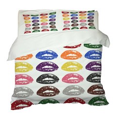 彩色印花被套枕套組 A_RD_161