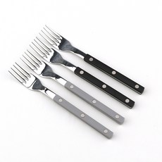 보겐 마르송 실버 커트러리 티포크, 블랙, 그레이, 4개