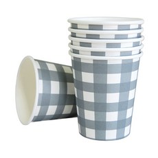Wow Party Korea格紋杯 銀色, 6個, 5份