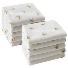 베이비앤아이 유아용 소프트 사각 천 기저귀 2종 x 5매 세트, 라미, 올리브, 1세트