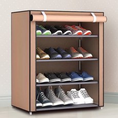 SAERON Bejja簡易鞋櫃 4層, 棕色的