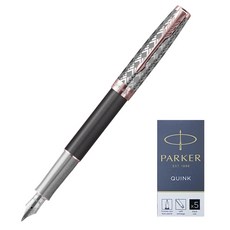 PARKER Sonnet Premium PGT鋼筆+補充芯, F, 金屬灰