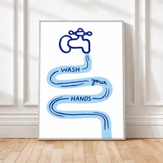 퍼니즈 홈 카페 포스터 워시핸즈A