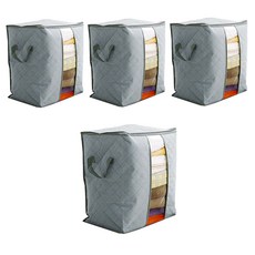 대나무 숯 이불 정리함 54L, 그레이, 4개