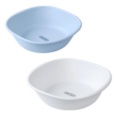 MONACO OLIVE La Pastel方形臉盆 中+大 2件組, 1套, 天藍色, 白色