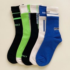 JUNIDAY 童款Perfect字樣假兩件式中筒襪 5雙組