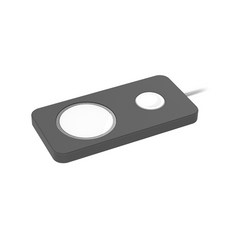 pokamori Apple Watch Magsafe 2 合 1 充電器底座充電座, 深灰色, 1個