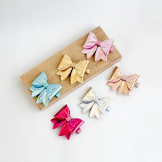 HARAROI 女童王緞帶鏡子別針 6 件套