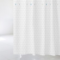 北歐風格浴簾 sc869+塑膠掛鉤 12入+窗簾掛桿 白色, 混色