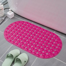 모네타 미니멀 원형 샤워실바닥 미끄럼방지 매트, 로즈레드, 1개