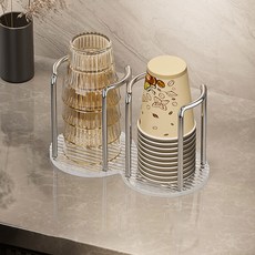 Mabel In Home 紙杯 玻璃杯架 飲水機, 1個, 銀色