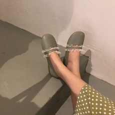 더나은날 여성용 망사 셔링 러블리 메리제인 플랫슈즈 1.5cm YT_RI192