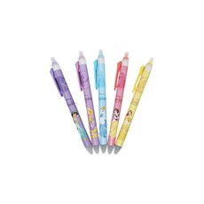 韓國 hM PLUS 迪士尼公主 可擦筆 0.5mm 5支, Disney公主 A型, 1組